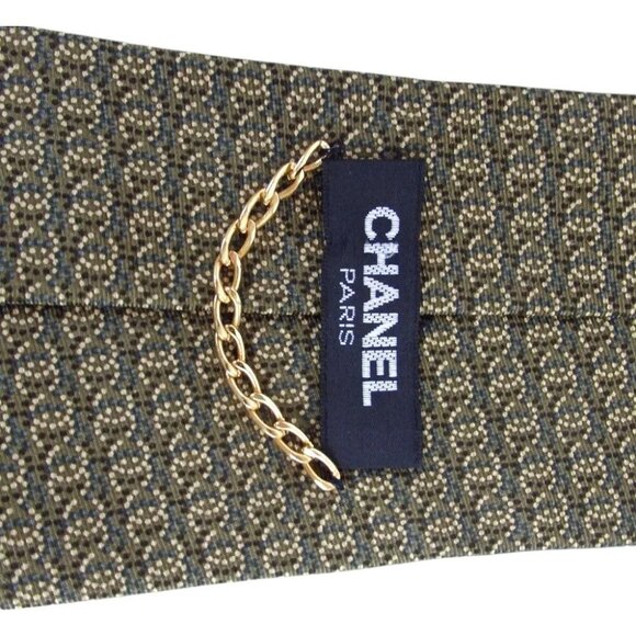 995145AP (S1) Chanel Tie Green Silk - Picture 10 of 11